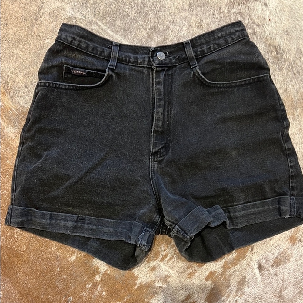 Riders Black Denim Shorts